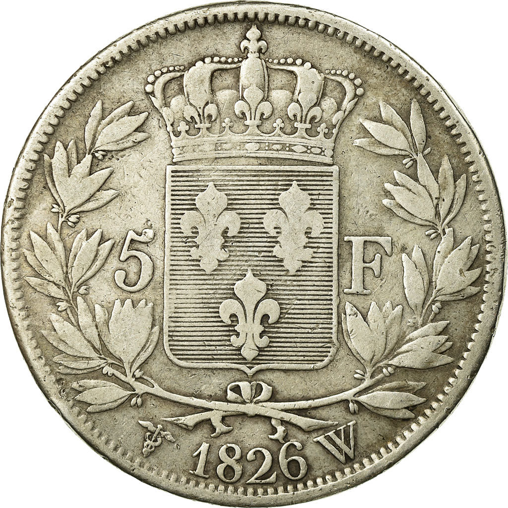 Munten, Frankrijk, Charles X, 5 Francs, 1826, Lille, FR+, Zilver, KM:720.13