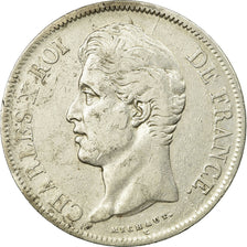 Munten, Frankrijk, Charles X, 5 Francs, 1827, Lille, FR+, Zilver, KM:728.13
