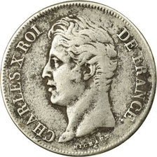Monnaie, France, Charles X, 5 Francs, 1827, Bayonne, TB, Argent, Gadoury:644