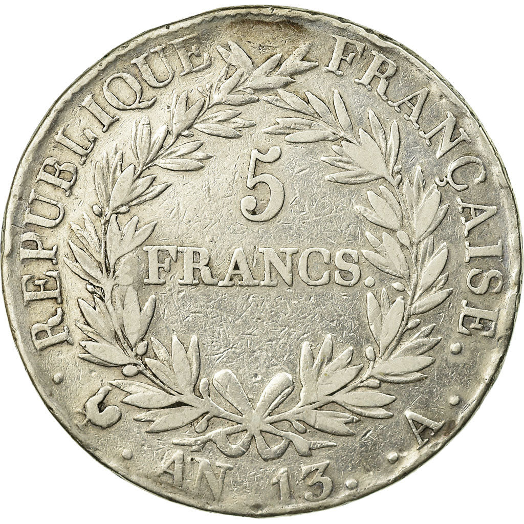 Munten, Frankrijk, Napoléon I, 5 Francs, AN 13, Paris, FR, Zilver, KM:662.1