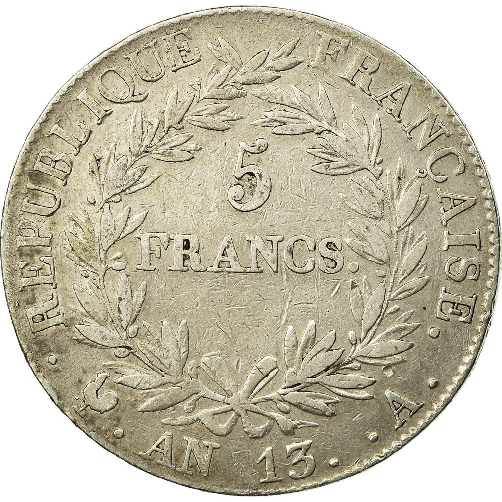 Coin, France, Napoléon I, 5 Francs, AN 13, Paris, VF(30-35), Silver, KM:662.1