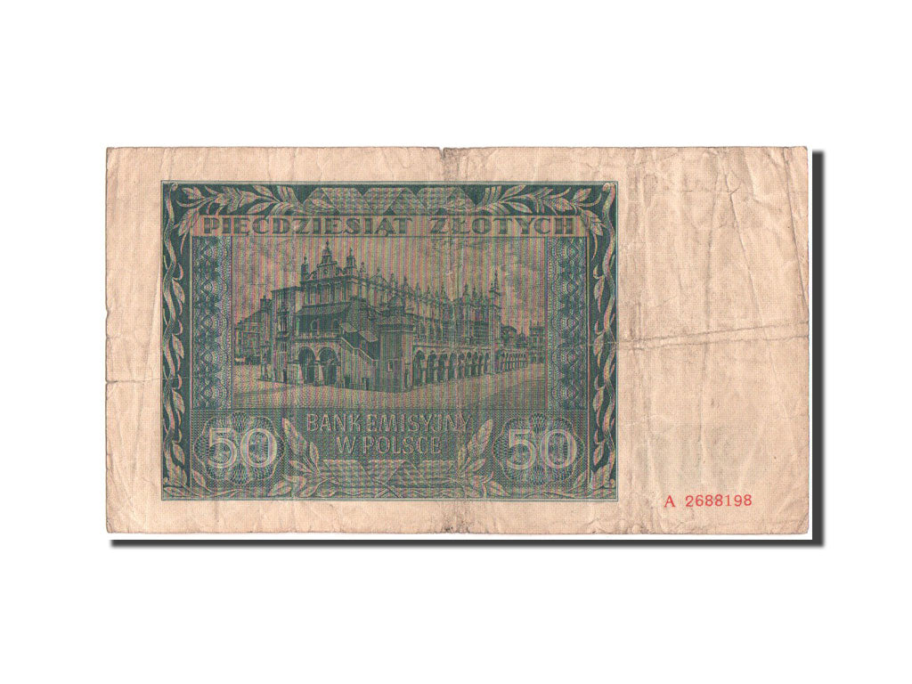 Poland, 50 Zlotych, 1.8.1941, KM:102