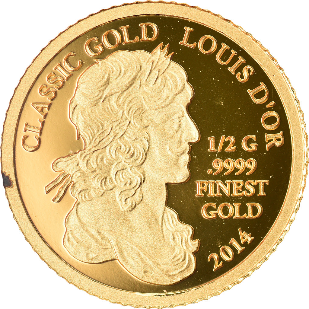 Coin, Samoa, 5 Dollars, 2014, Louis d'Or, MS(65-70), Gold