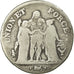 Moneda, Francia, Union et Force, 5 Francs, AN 6, Bordeaux, An 6/5, BC+, Plata