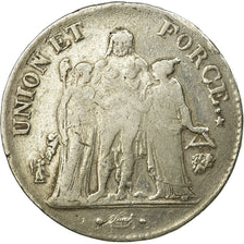 Coin, France, Union et Force, 5 Francs, AN 9, Bayonne, VF(30-35), Silver