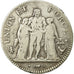 Coin, France, Union et Force, 5 Francs, AN 8, Bordeaux, VF(30-35), Silver