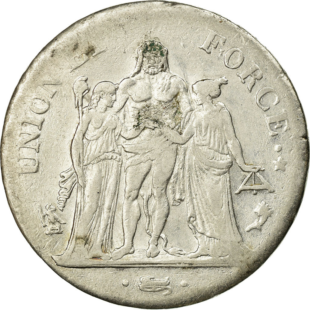 Coin, France, Union et Force, 5 Francs, AN 4, Paris, VF(20-25), Silver