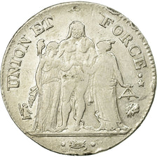 Moneta, Francia, Union et Force, 5 Francs, AN 7, Bayonne, MB+, Argento