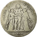 Coin, France, Union et Force, 5 Francs, AN 6, Perpignan, VF(20-25), Silver