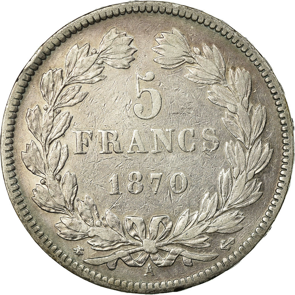 Monnaie, France, Cérès, 5 Francs, 1870, Paris, TB+, Argent, Gadoury:742