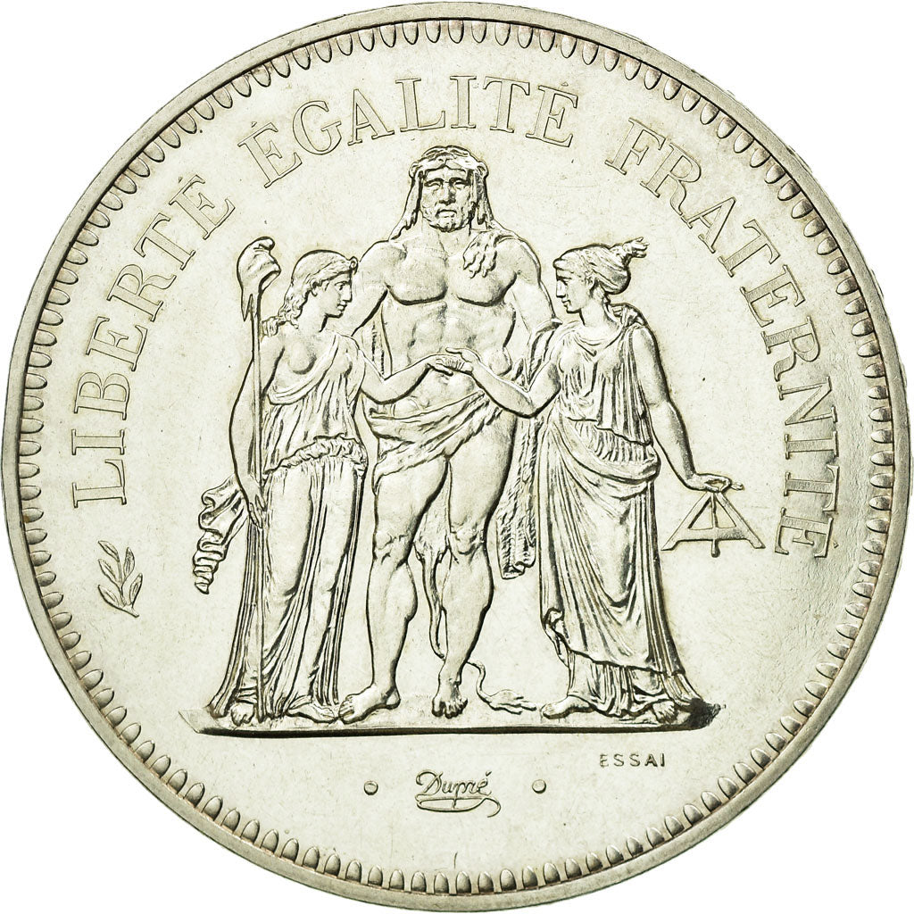 Coin, France, Hercule, 50 Francs, 1974, ESSAI, MS(64), Silver, KM:E117