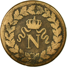 Coin, France, Napoléon I, Decime, 1814, Strasbourg, VF(20-25)