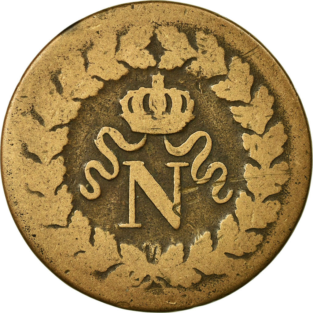 Moneta, Francia, Napoleon III, Napoléon I, Decime, 1814, Strasbourg, MB