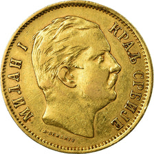 Coin, Serbia, Milan I, 10 Dinara, 1882, EF(40-45), Gold, KM:16