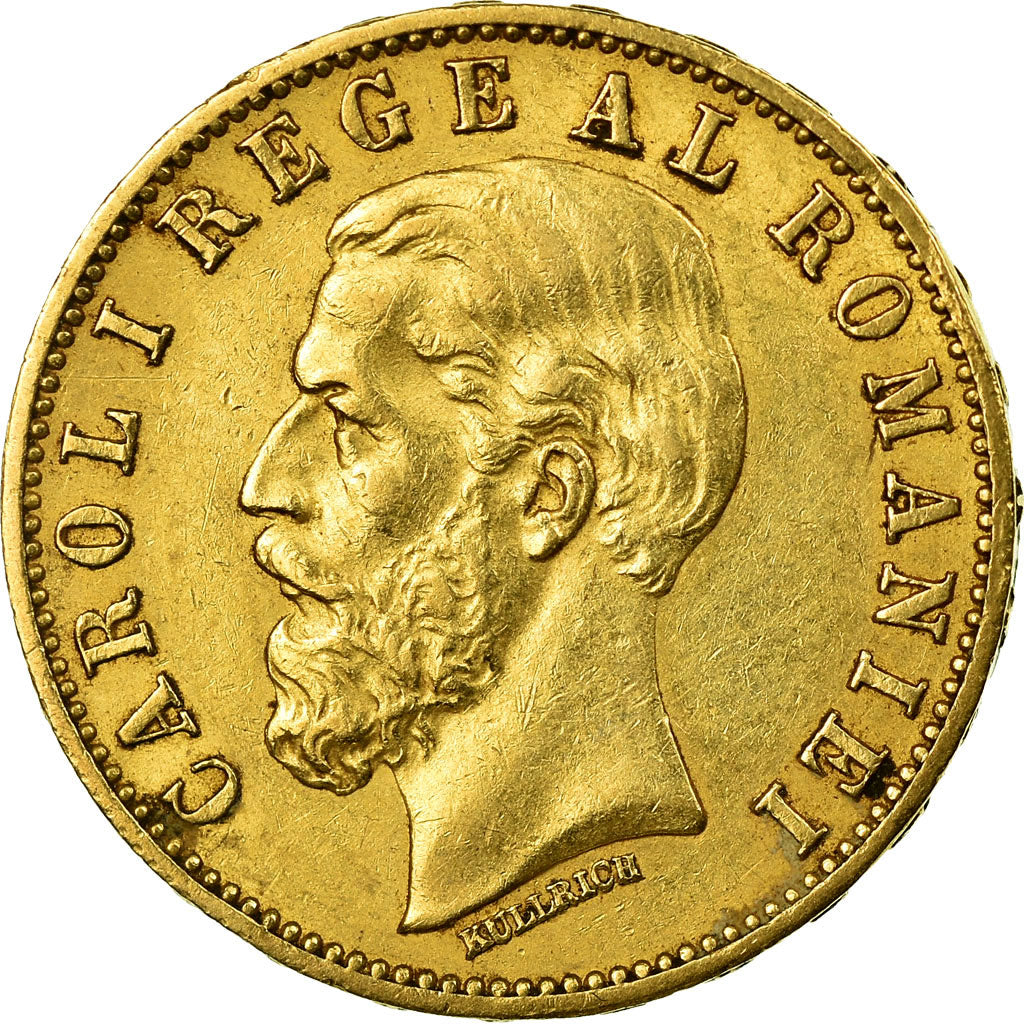 Moneta, Romania, Carol I, 20 Lei, 1883, BB, Oro, KM:20