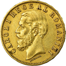 Moneta, Romania, Carol I, 20 Lei, 1883, BB, Oro, KM:20