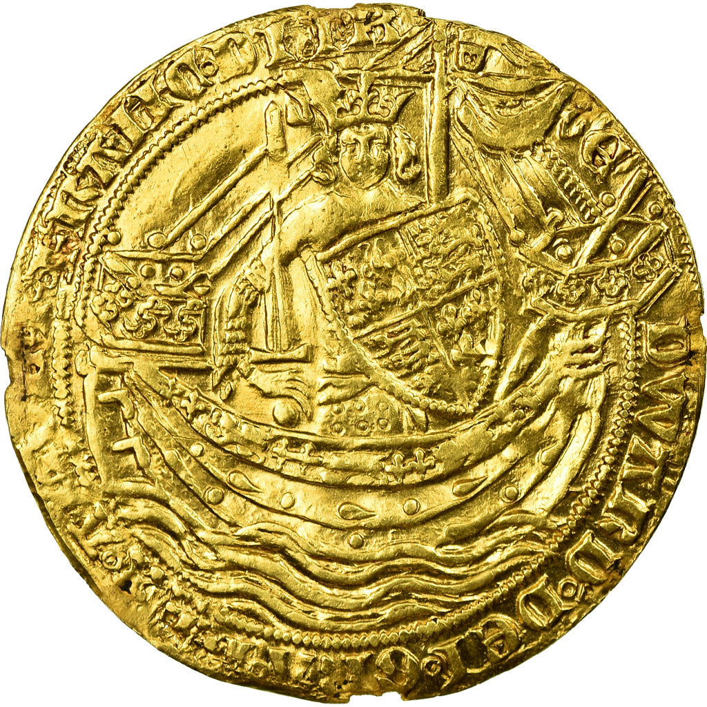 Moneta, Gran Bretagna, Edward III, Noble d'or, Calais, MB+, Oro, Spink:1521