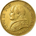 Moeda, ESTADOS ITALIANOS, PAPAL STATES, Pius IX, 20 Lire, 1866, Rome, EF(40-45)