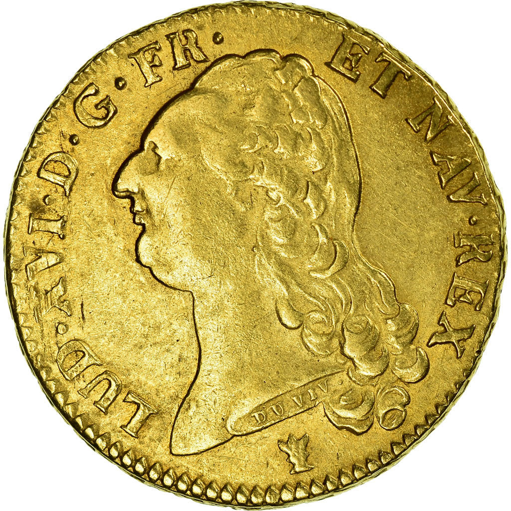 Monnaie, France, Louis XVI, Double louis d'or à la tête nue, 1786, Limoges