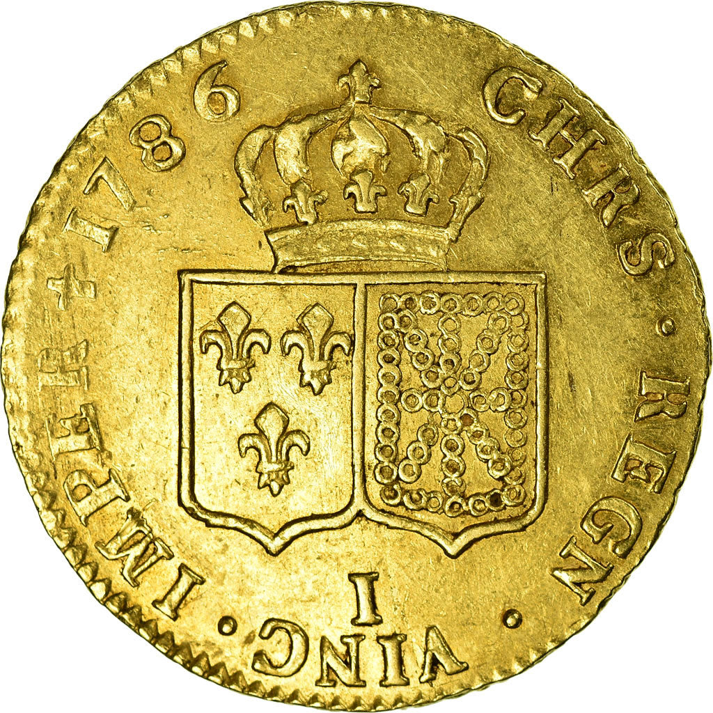 Monnaie, France, Louis XVI, Double louis d'or à la tête nue, 1786, Limoges
