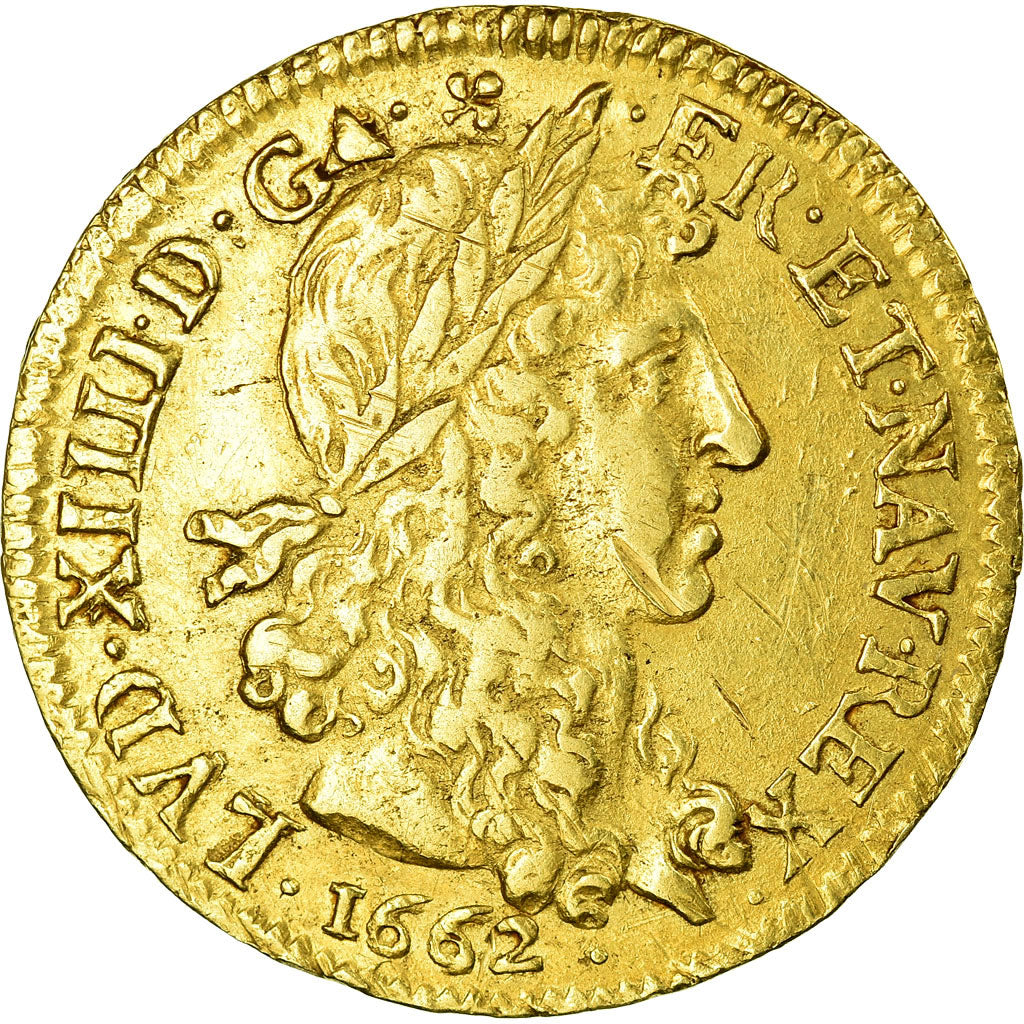 Monnaie, France, Louis XIV, Louis d'or au buste juvénile, 1662, Montpellier