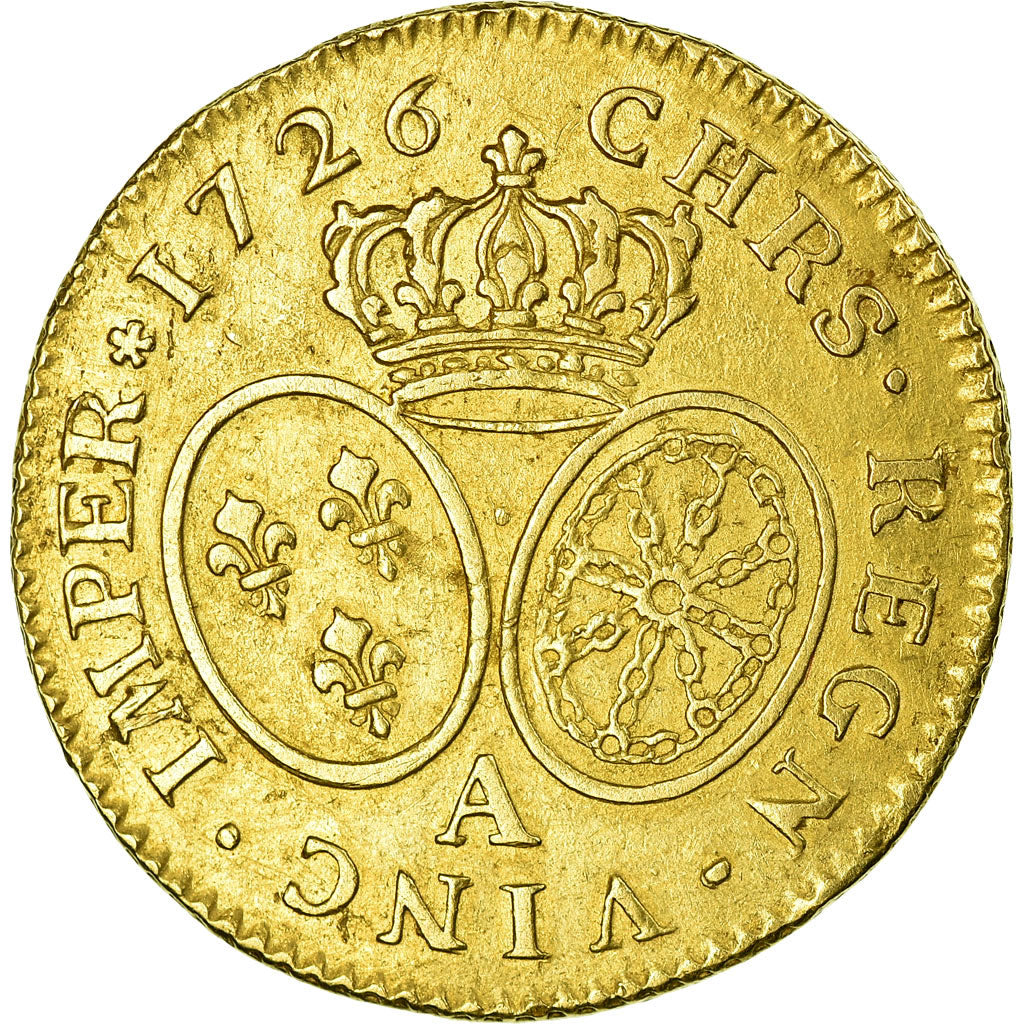 Monnaie, France, Louis XV, Louis d'or aux lunettes, Louis d'Or, 1726, Paris