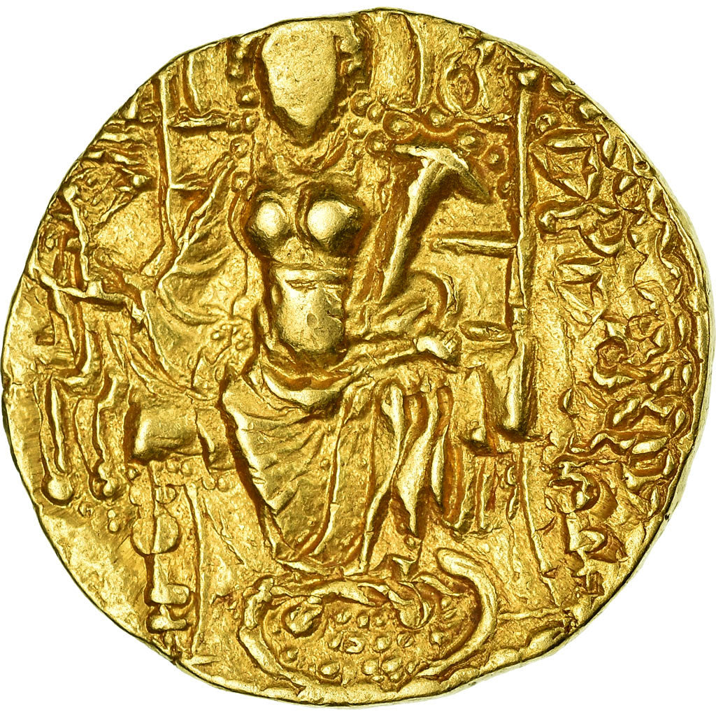Coin, Kushan Empire, Vasu Deva III, Dinar, 260-300, AU(50-53), Gold