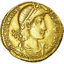 Coin, Constantius II, Solidus, Thessalonica, EF(40-45), Gold, RIC:150