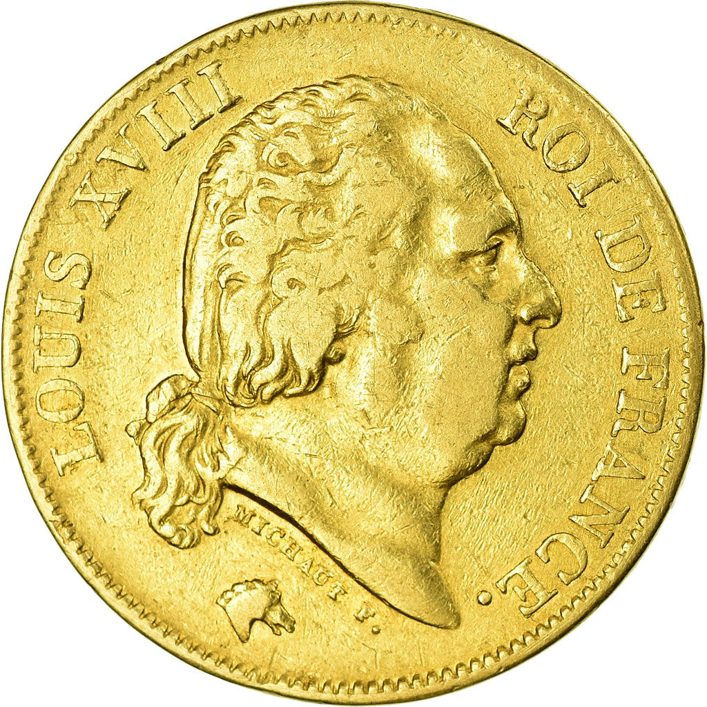 Monnaie, France, Louis XVIII, 40 Francs, 1822, La Rochelle, TB+