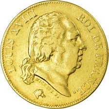 Monnaie, France, Louis XVIII, 40 Francs, 1822, La Rochelle, TB+