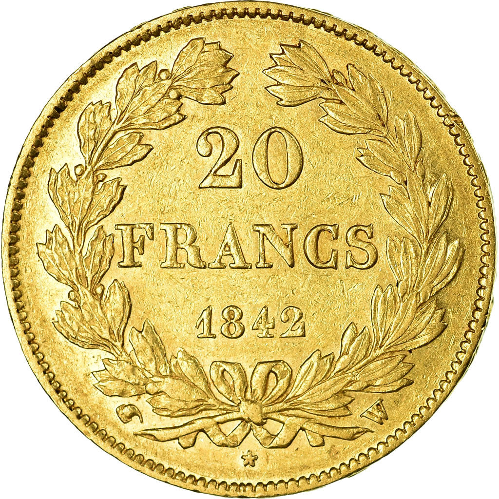 Munten, Frankrijk, Louis-Philippe, 20 Francs, 1842, Lille, ZF, Goud, KM:750.5