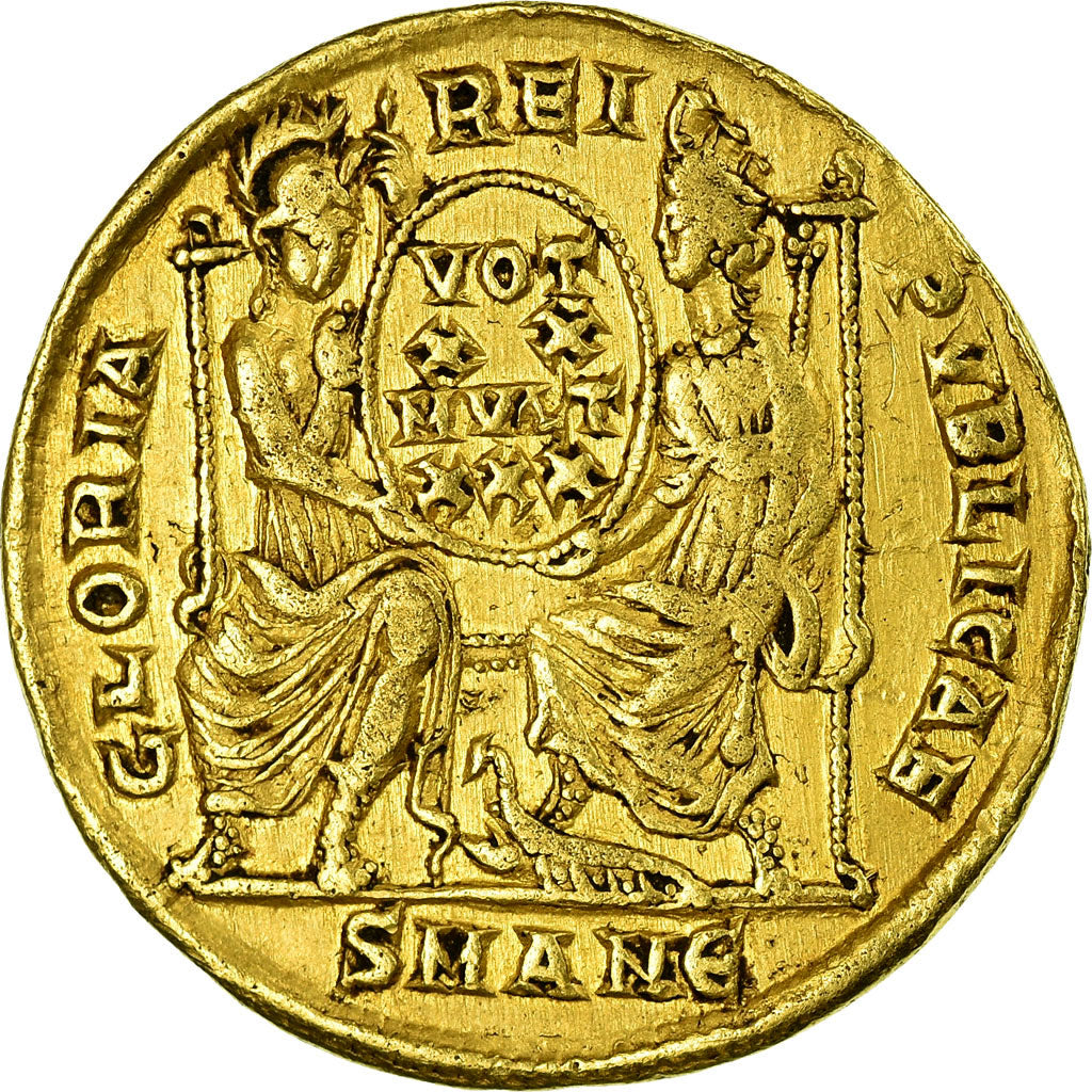 Coin, Constantius II, Solidus, Antioch, EF(40-45), Gold, RIC:183