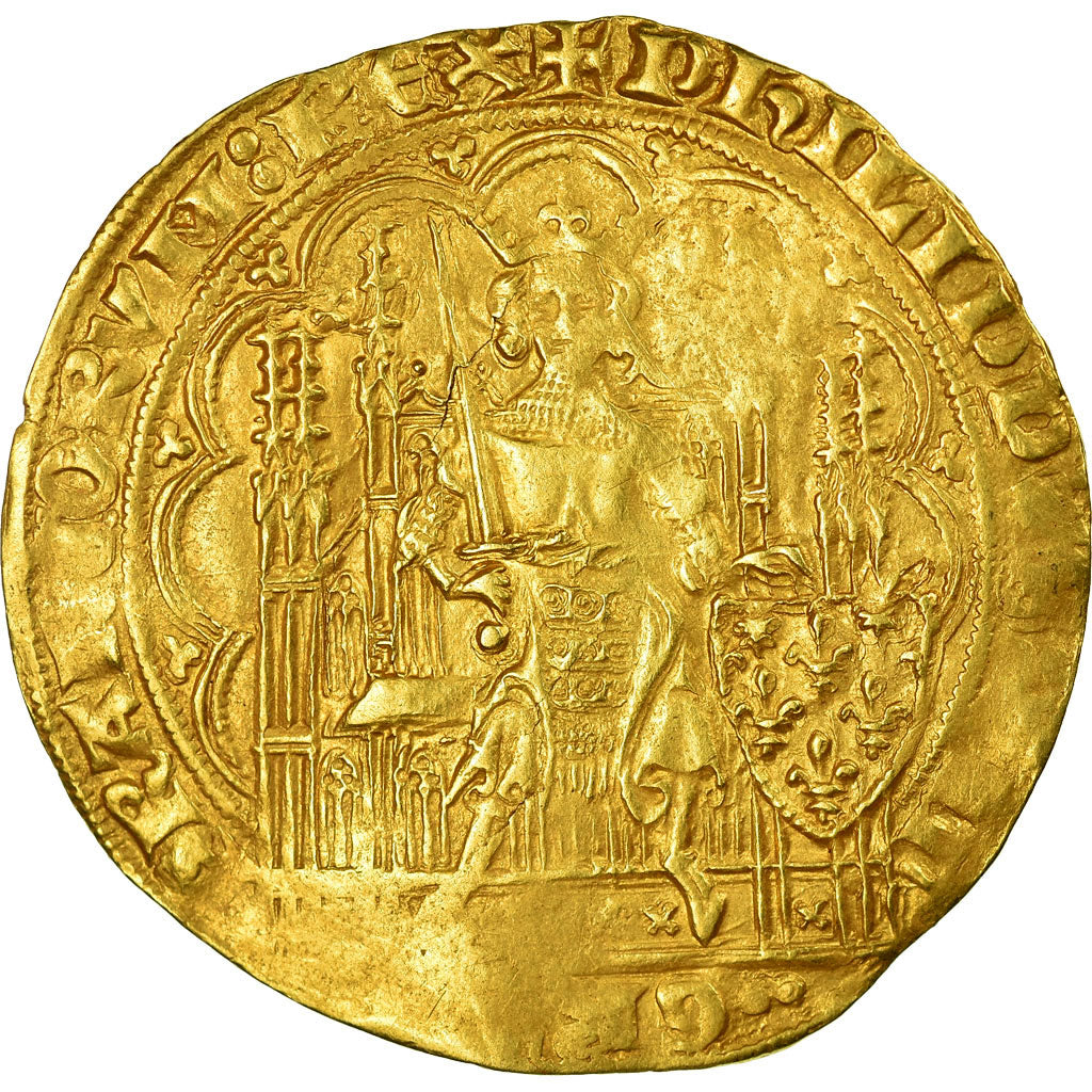 Coin, France, Philippe VI, Ecu d'or à la chaise, Ecu d'or, VF(20-25), Gold