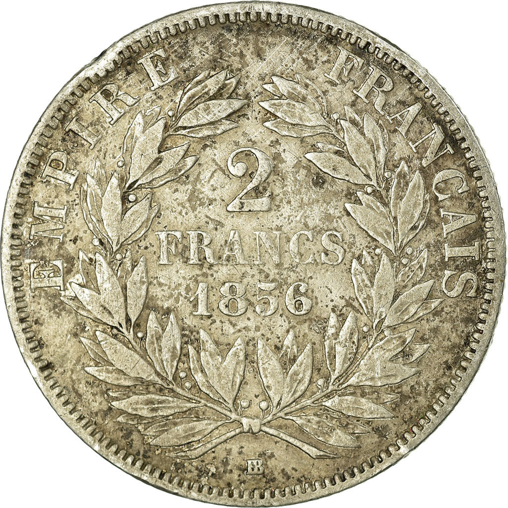 Coin, France, Napoleon III, 2 Francs, 1856, Strasbourg