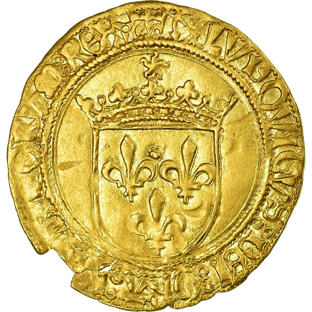 France, Louis XII, Ecu d'or au soleil, Bayonne, VF(30-35), Gold, Duplessy:647