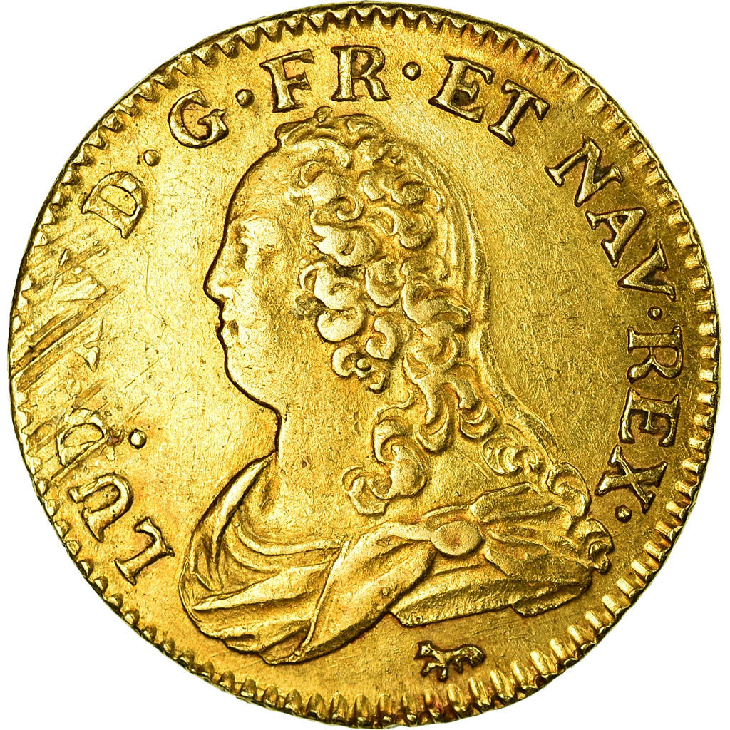 Moeda, França, Louis XV, Louis d'or aux lunettes, Louis d'Or, 1726, Paris
