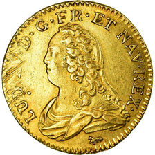 Moeda, França, Louis XV, Louis d'or aux lunettes, Louis d'Or, 1726, Paris