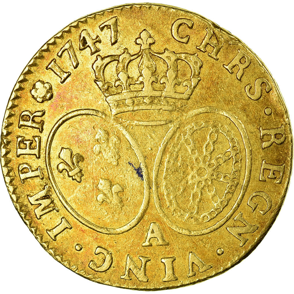 Monnaie, France, Louis XV, Louis d'or au bandeau, Louis d'Or, 1747, Paris, TTB