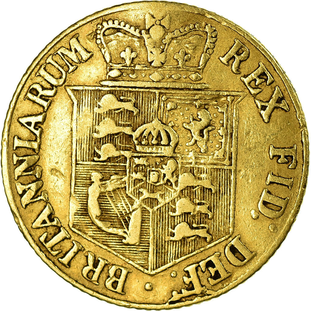 Coin, Great Britain, George III, 1/2 Sovereign, 1817, London, VF(30-35), Gold
