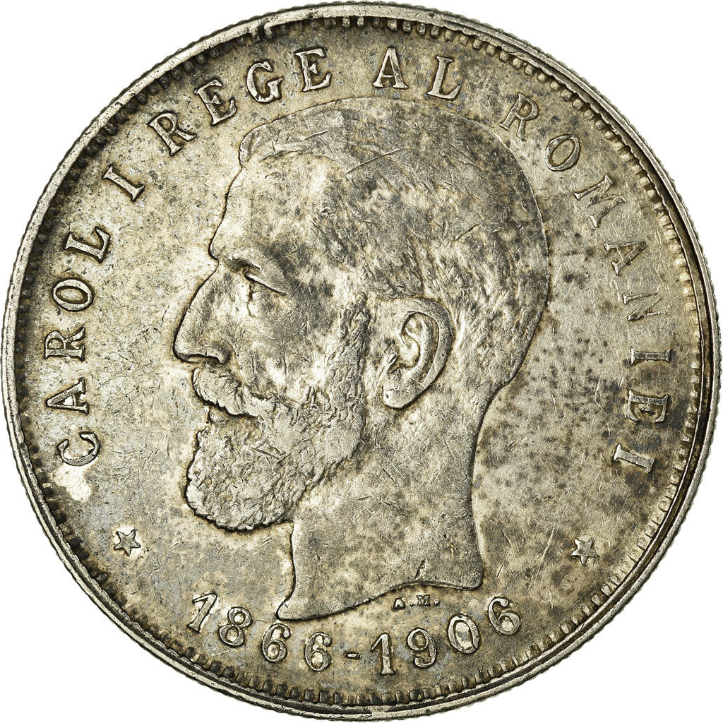 Coin, Romania, Carol I, 5 Lei, 1906, EF(40-45), Silver, KM:35