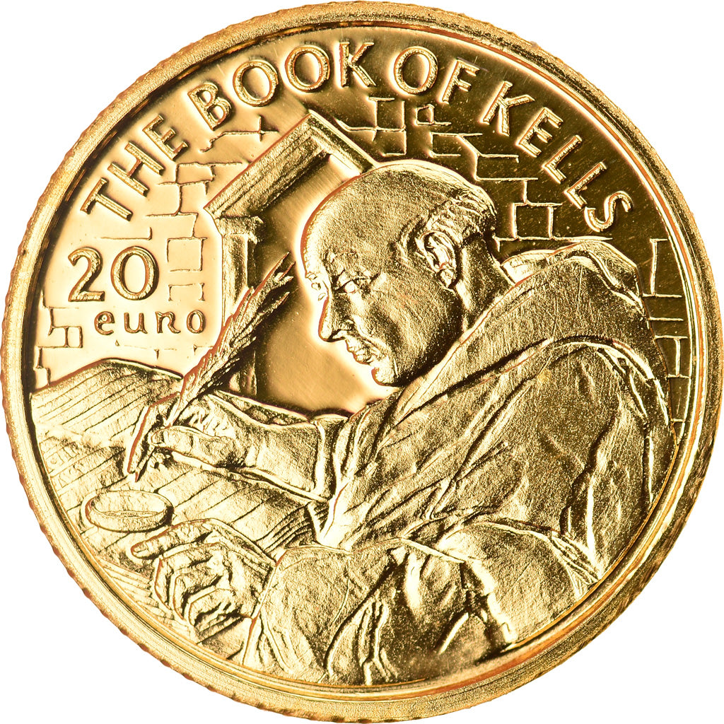 IRELAND REPUBLIC, 20 Euro, The book of Kells, 2012, Sandyford, FDC, Or