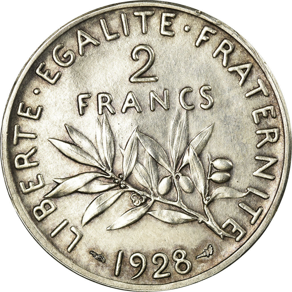 Coin, France, Semeuse, 2 Francs, 1928, Piéfort, MS(60-62), Silver