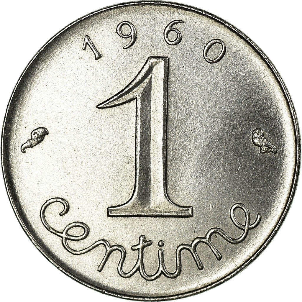 Coin, France, Épi, Centime, 1960, Pré-série, MS(63), Stainless Steel