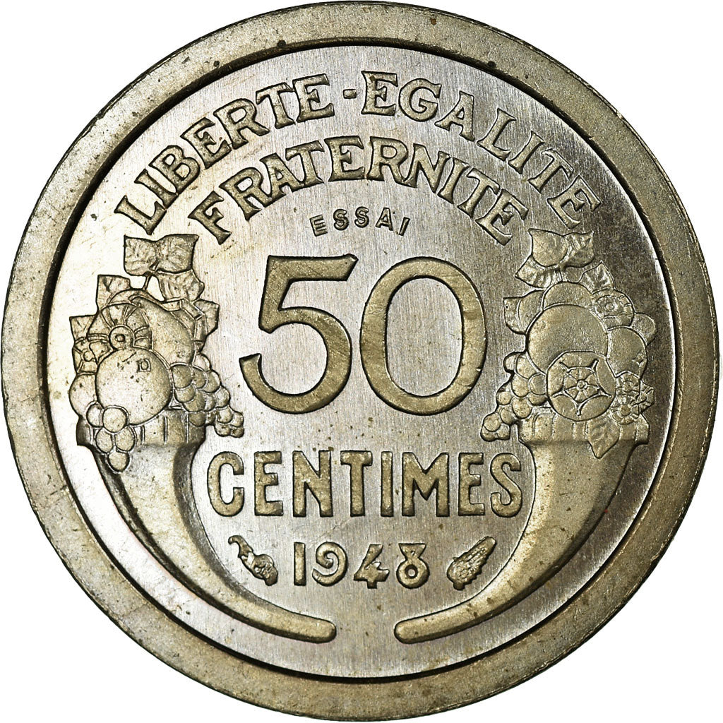 Coin, France, Morlon, 50 Centimes, 1948, ESSAI, MS(63), Copper-nickel