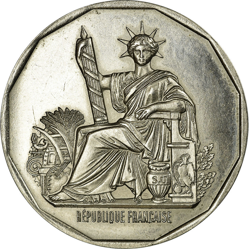 Coin, France, 2 Francs Semeuse, 100 Francs, 1971, Essai de frappe, MS(63)