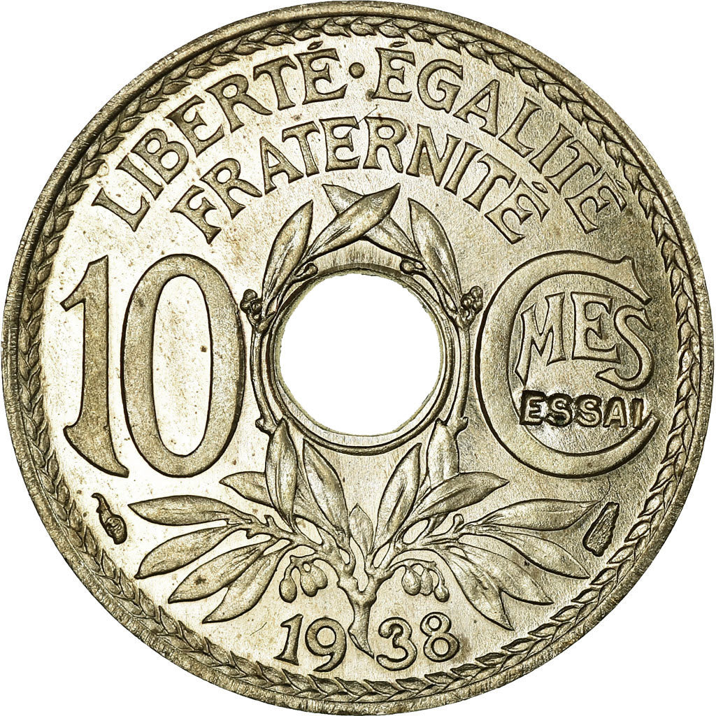 Coin, France, Lindauer, 10 Centimes, 1938, ESSAI, MS(63), Nickel-Bronze