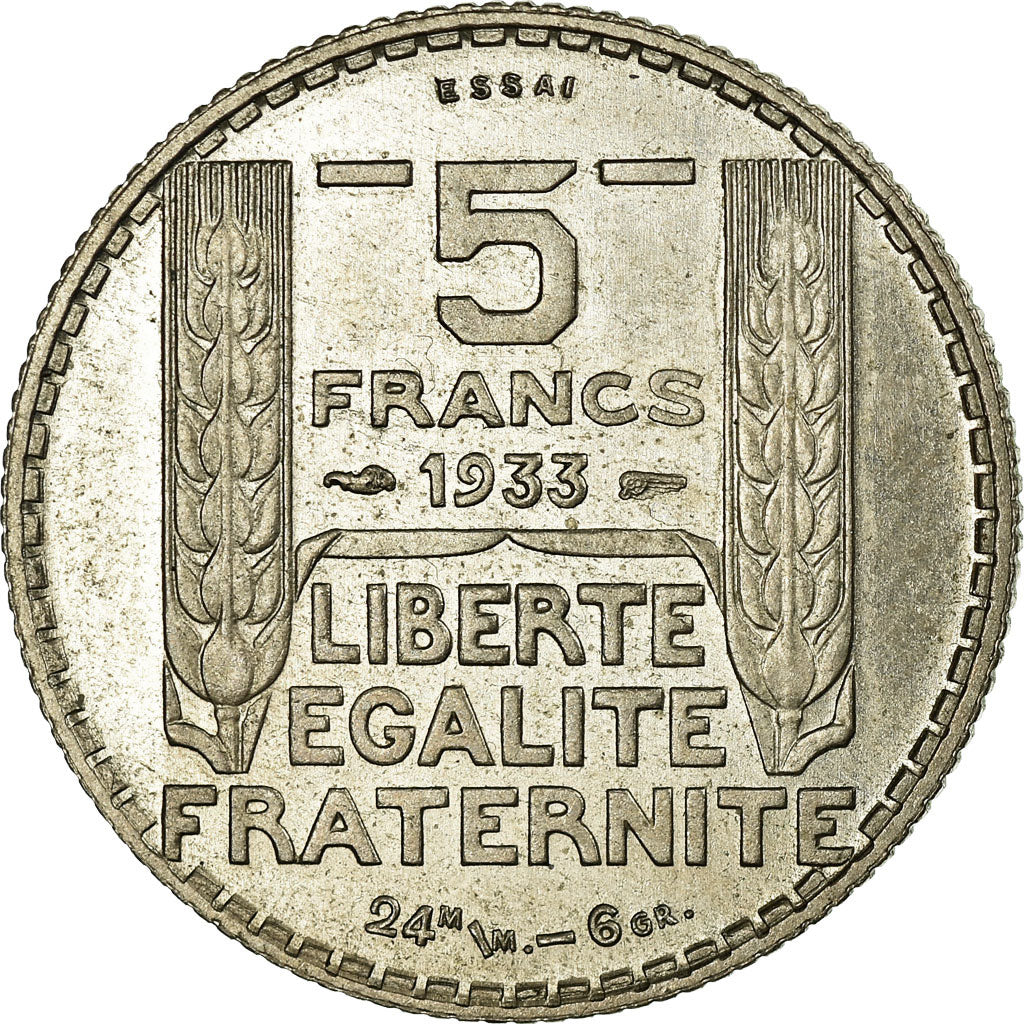 Münze, Frankreich, Turin, 5 Francs, 1933, ESSAI, VZ, Copper-nickel