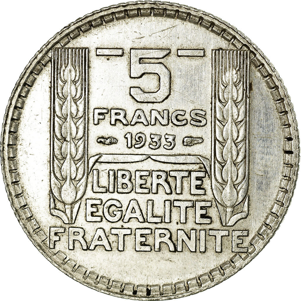 Moeda, França, Turin, 5 Francs, 1933, Epreuve, MS(60-62), Prata, Gadoury:140.8