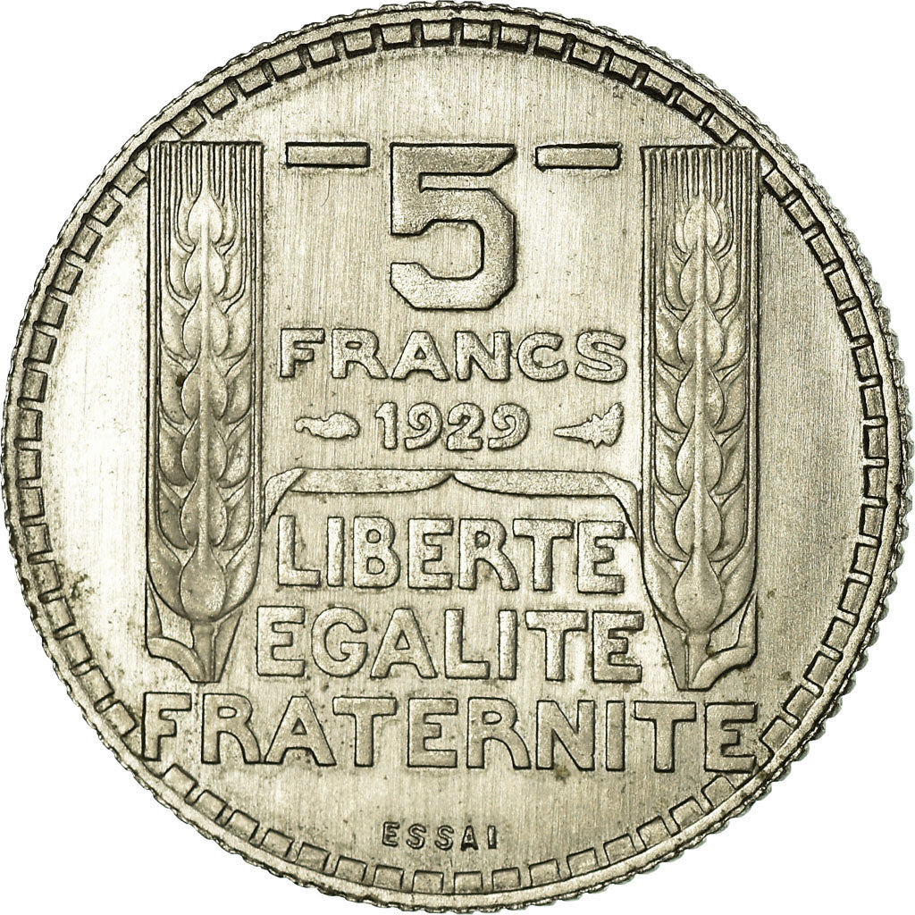 Monnaie, France, Turin, 5 Francs, 1929, ESSAI, SPL, Nickel, Gadoury:140.2