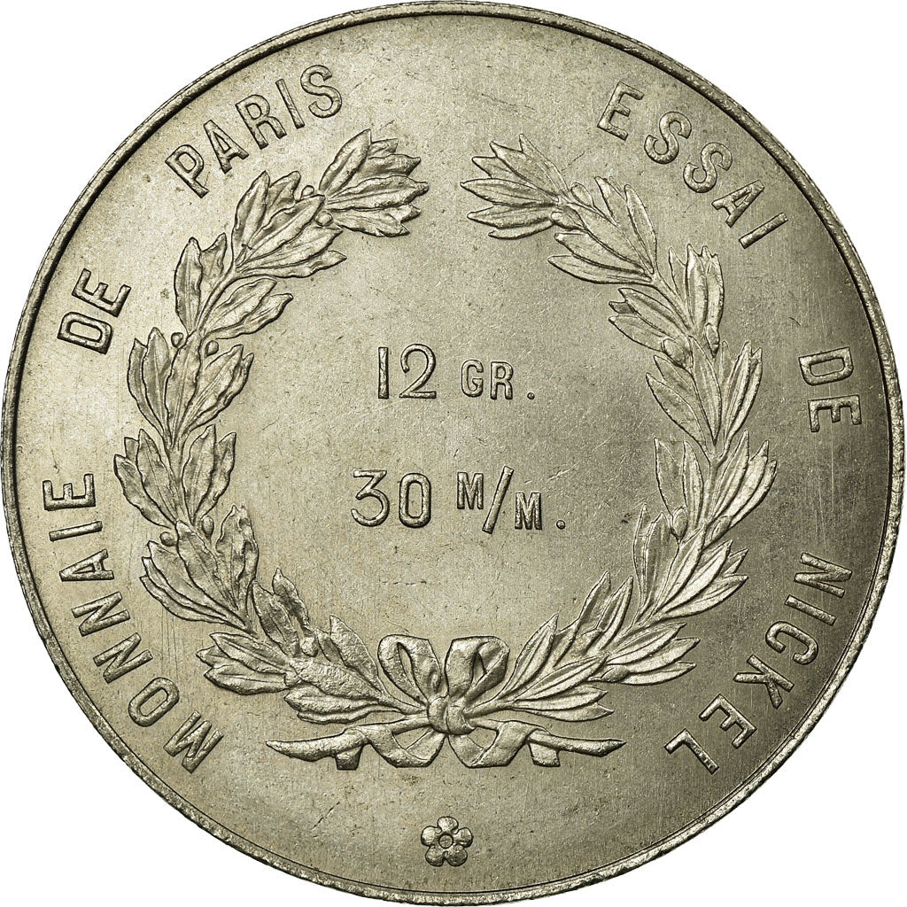 Coin, France, Lavrillier, 5 Francs, 18--, Essai de frappe, MS(63), Nickel